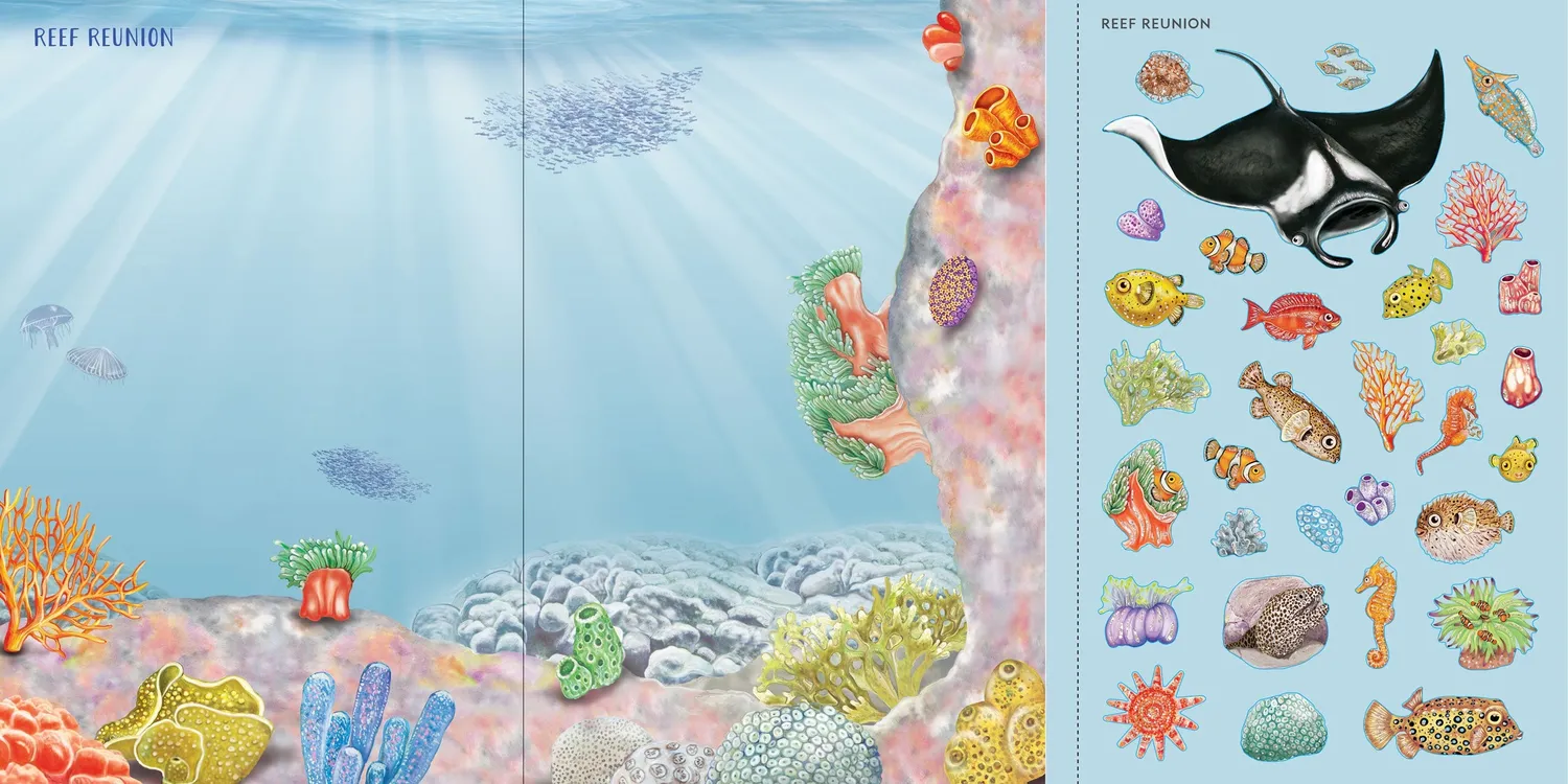 Peter Pauper Press Sticker Scenes Under the Sea klistremerkebok