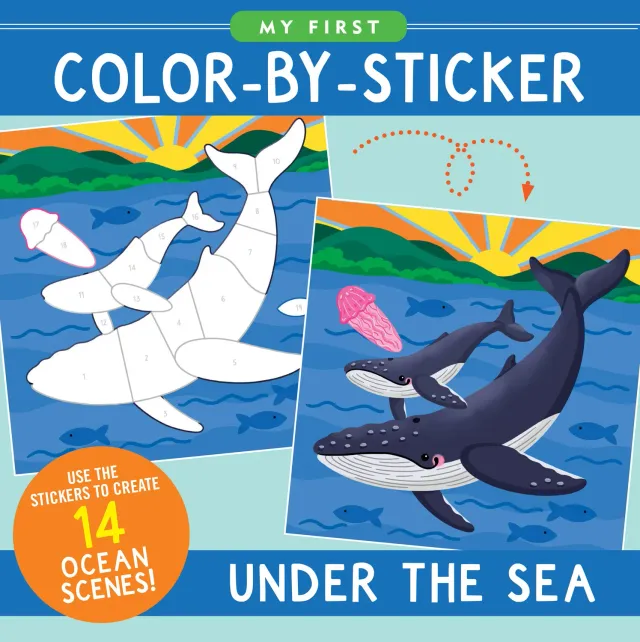 My First Color-by-Sticker Under the Sea klistremerkebok 14 bilder