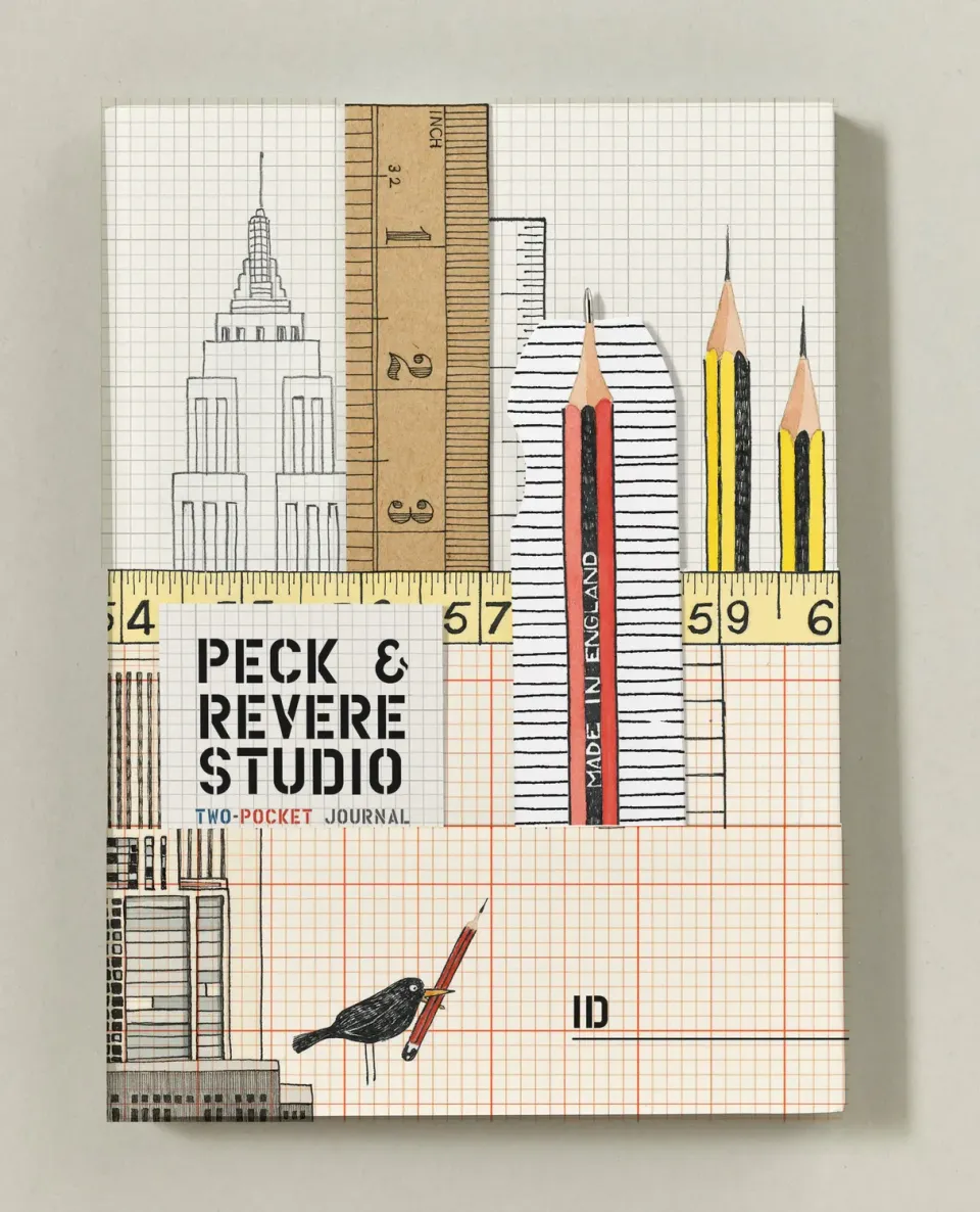 Abrams and Chronicle Peck & Revere notatbok med lommer