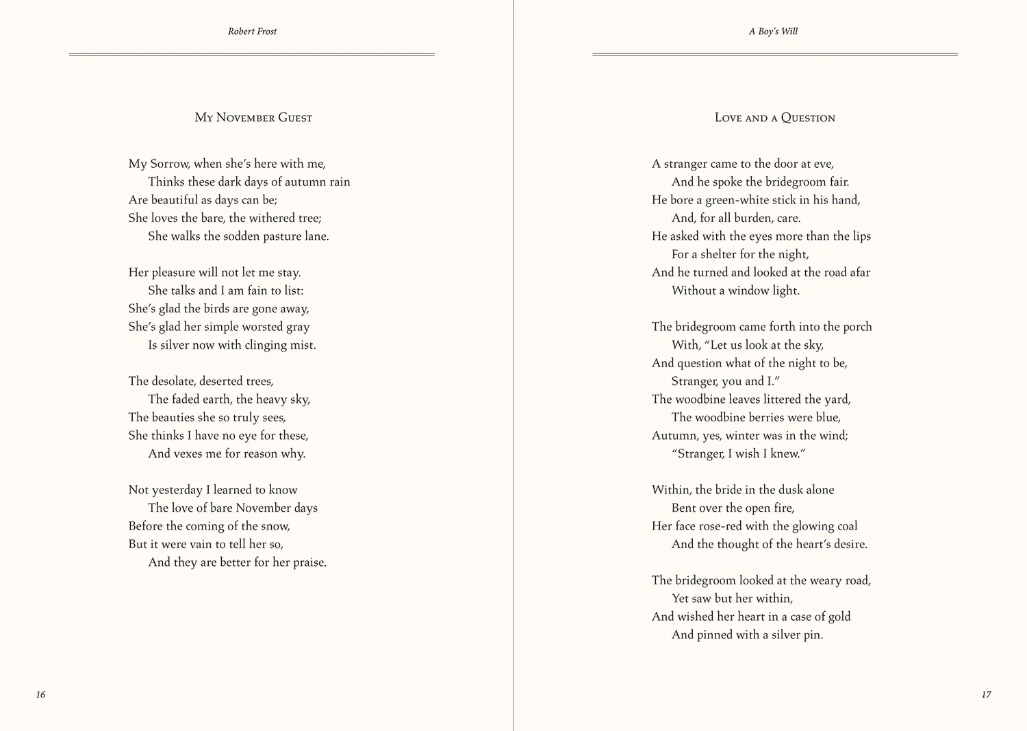 Peter Pauper Poems of Robert Frost diktsamling innbundet gave