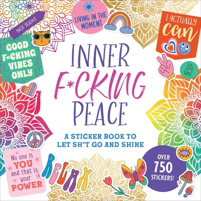 Peter Pauper Press Inner Fucking Peace klistremerkebok 750 stk