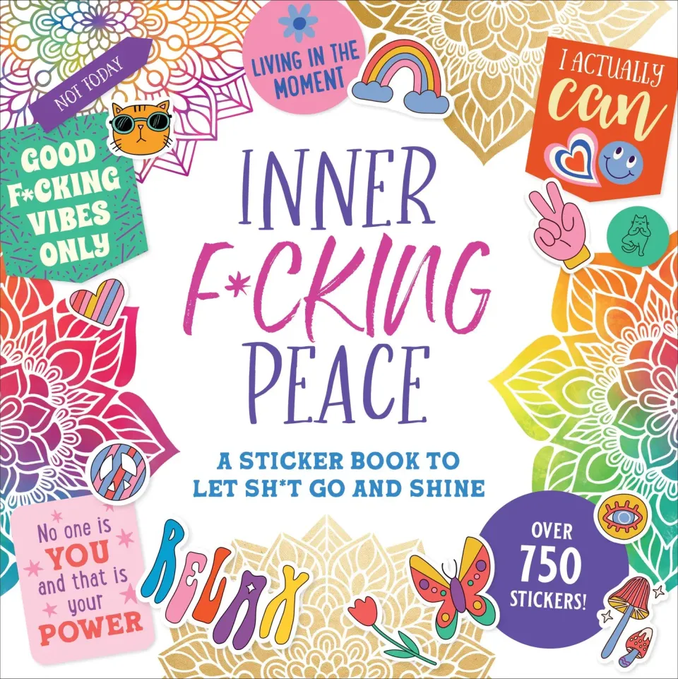 Peter Pauper Press Inner Fucking Peace klistremerkebok 750 stk