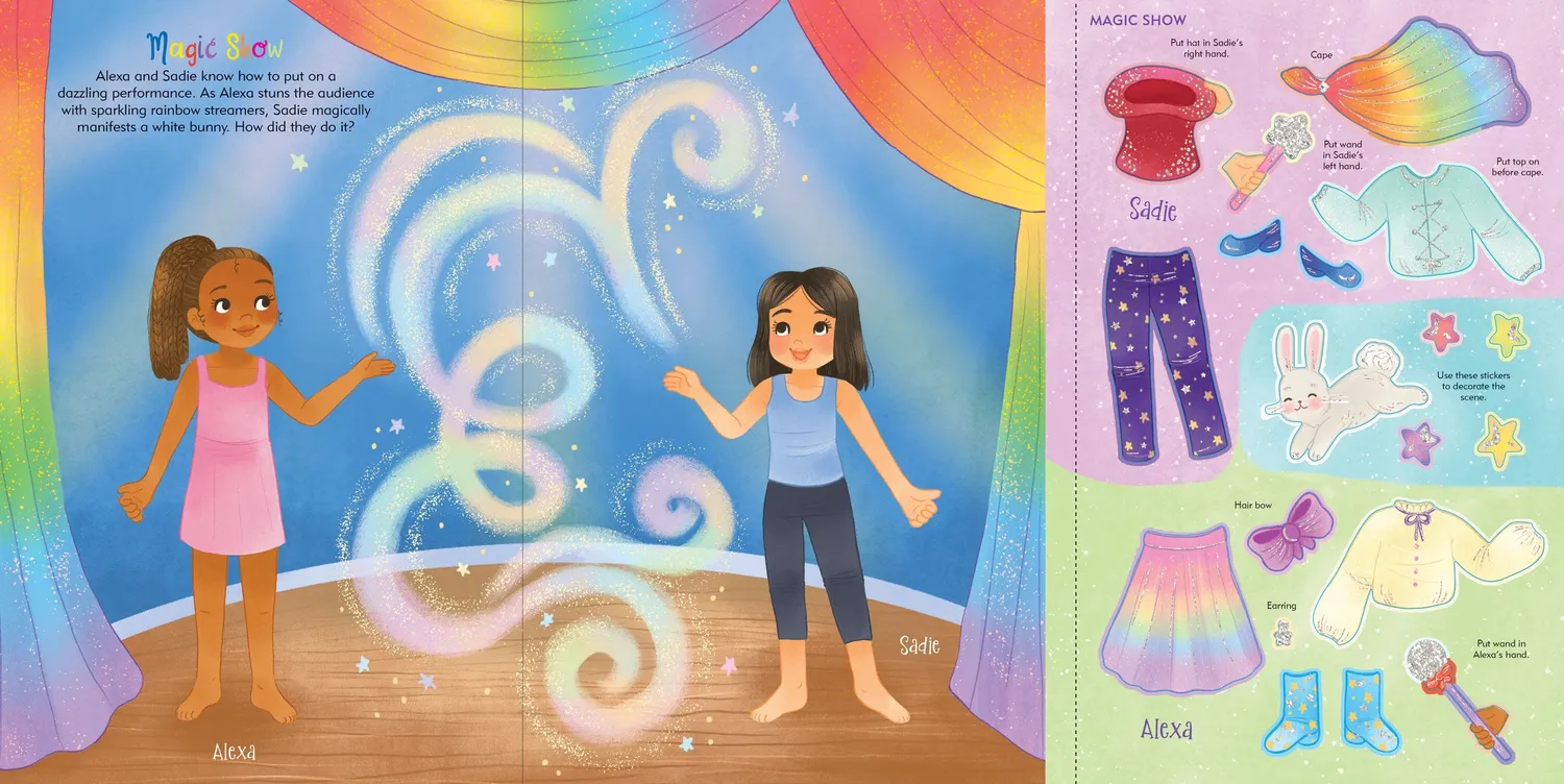 Peter Pauper Press Rainbow Magic klistremerkebok dukker folie 5 år