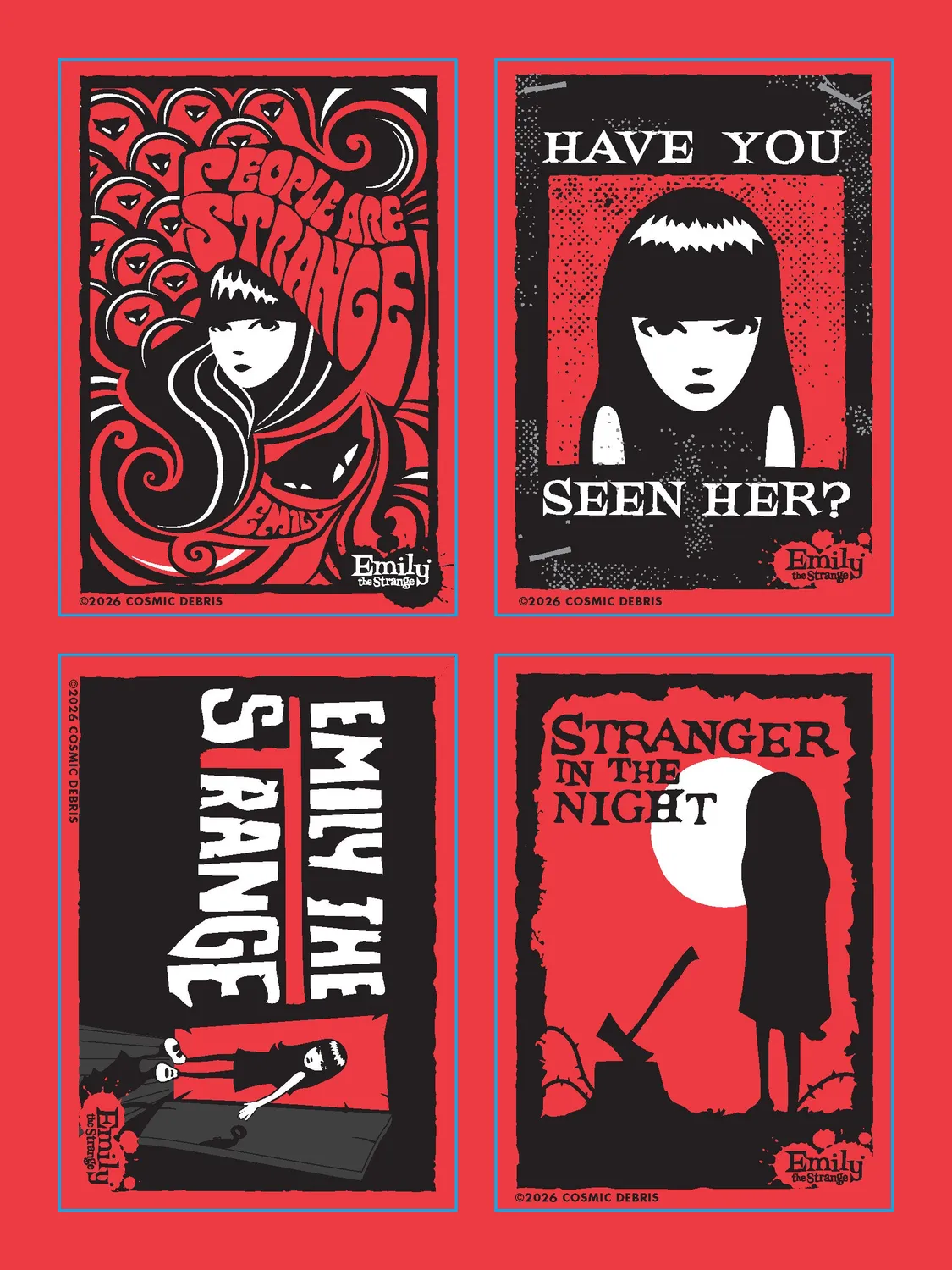 Emily the Strange klistremerkebok 100+ stickers