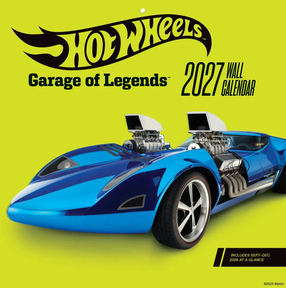 Abrams & Chronicle Books Hot Wheels 2027 veggkalender biler