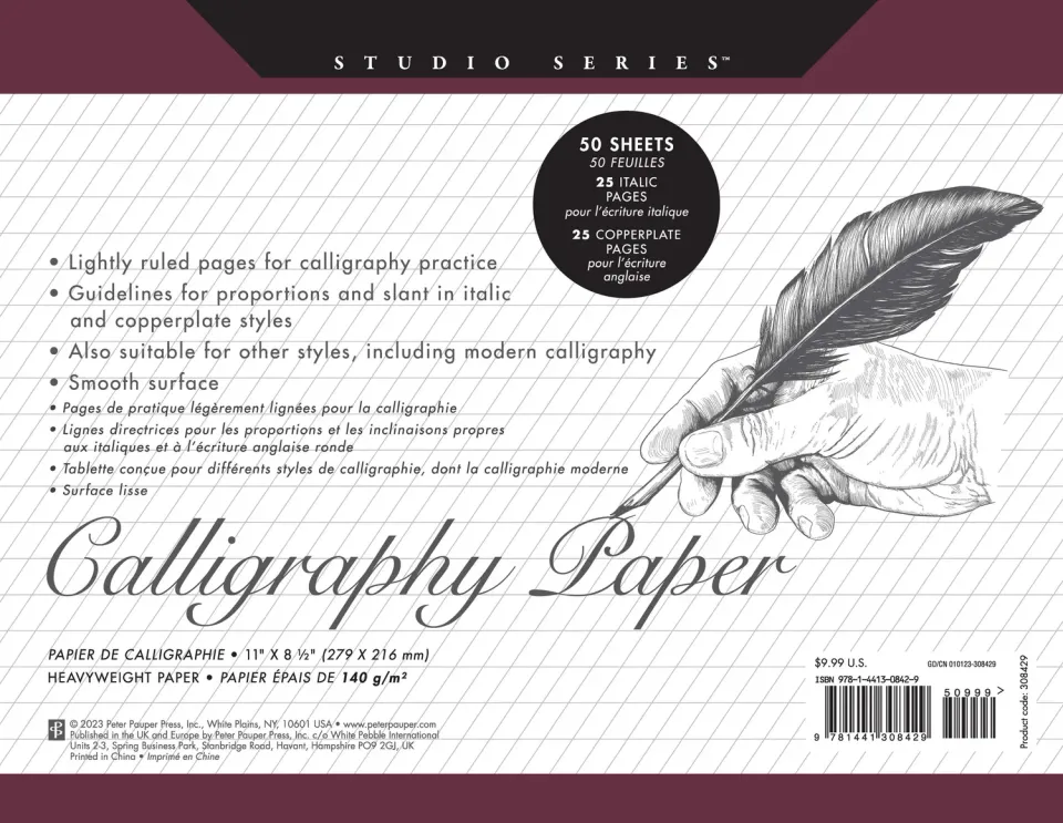 Studio Series Calligraphy Paper øvebok 50 ark 140 g
