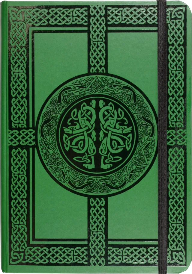 Peter Pauper Press Celtic Journal notatbok linjert med sort lakk