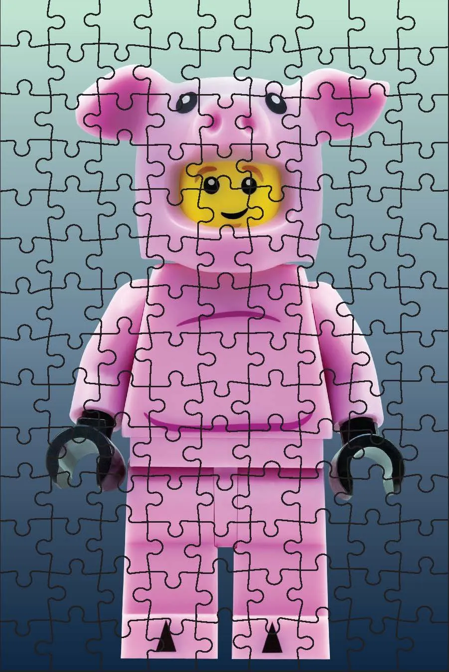 Abrams LEGO Mystery Minifigure puslespill 126 brikker blå