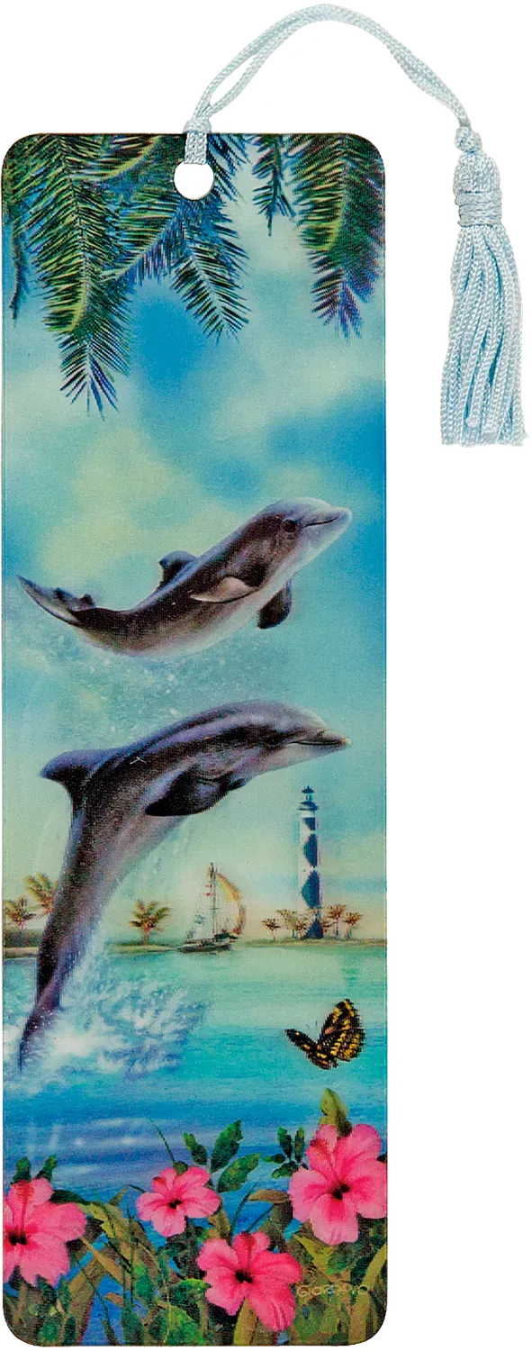 Peter Pauper Press Dolphin 3-D Bookmark bokmerke delfin