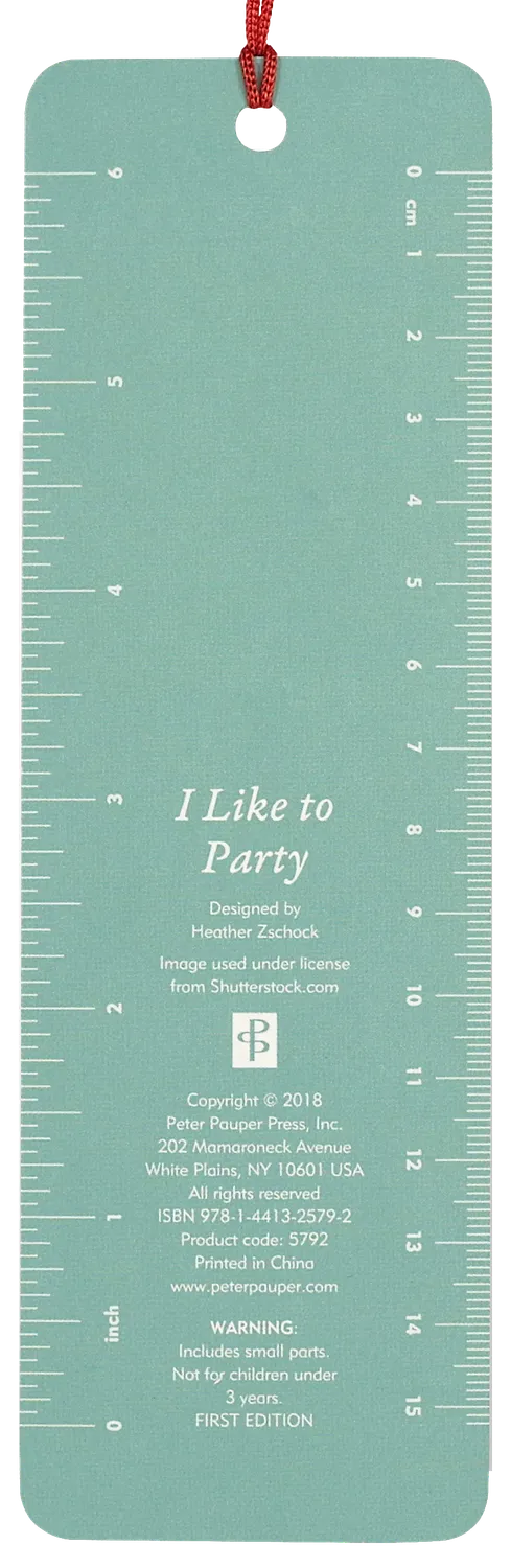 Peter Pauper Press I Like to Party bokmerke dovendyr