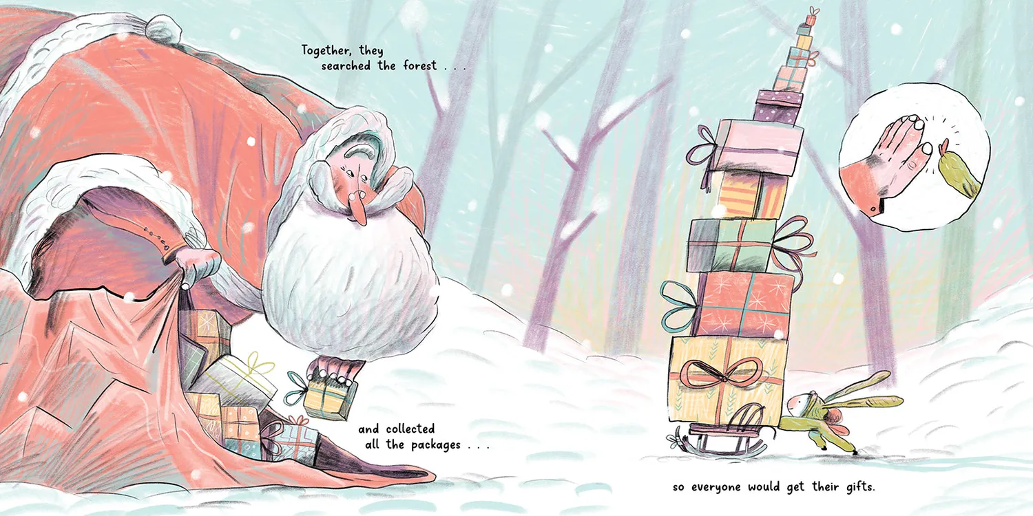 Abrams Little Hare Finds a Gift barnebok innbundet jul