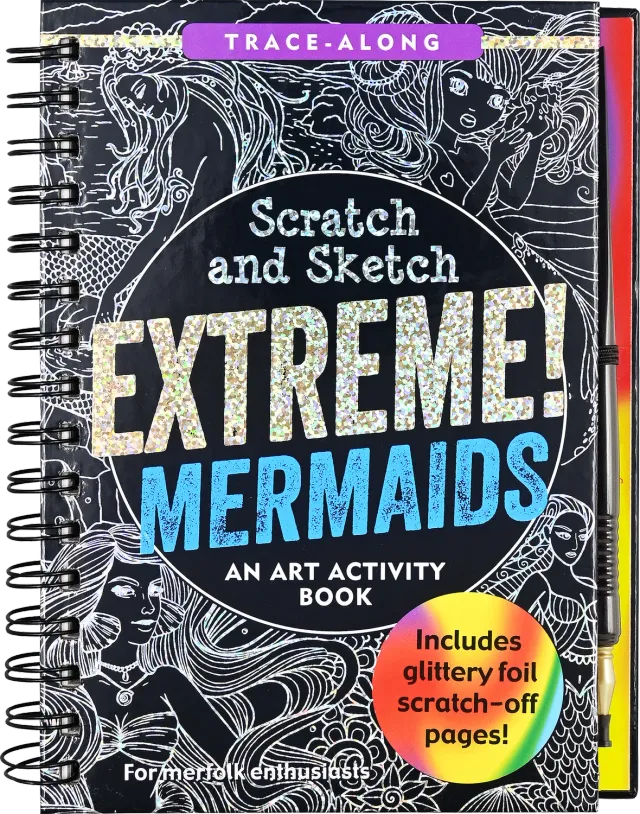 Peter Pauper Press Scratch and Sketch Extreme! Mermaids skrapebok