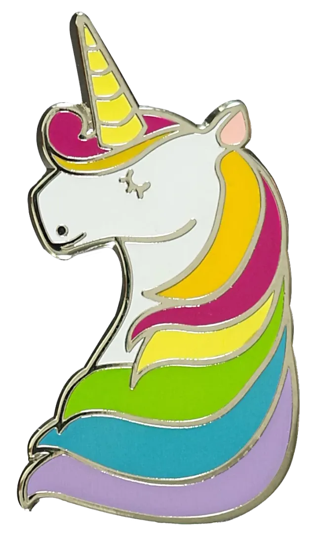 Peter Pauper Press Unicorn emaljenål hard emalje med gaveeske