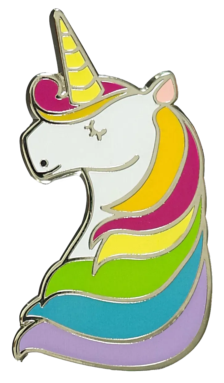 Peter Pauper Press Unicorn emaljenål hard emalje med gaveeske