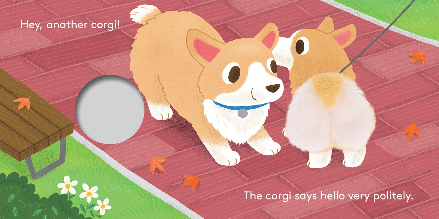 Abrams & Chronicle Books Baby Corgi Butt pekebok fingerdukke