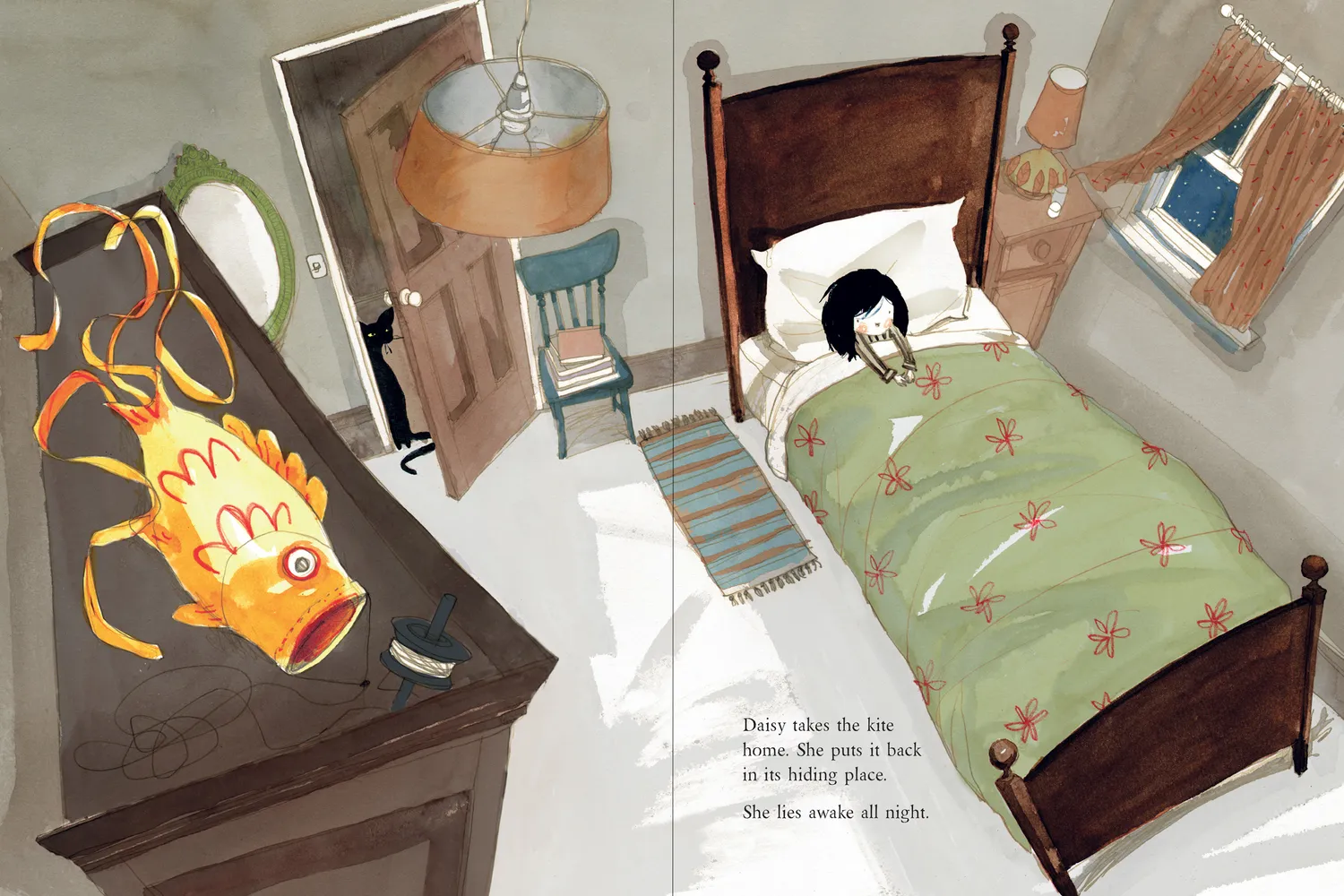 Janet A. Holmes Blue Sky Yellow Kite bildebok innbundet