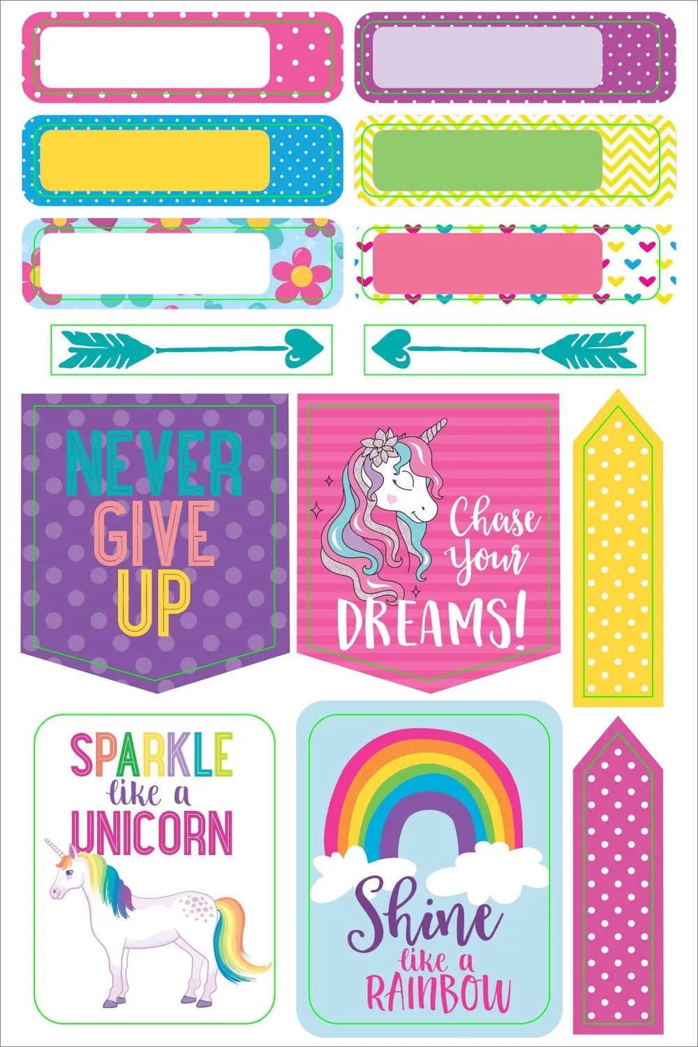 Peter Pauper Press Essentials Unicorn klistremerker 160 stk