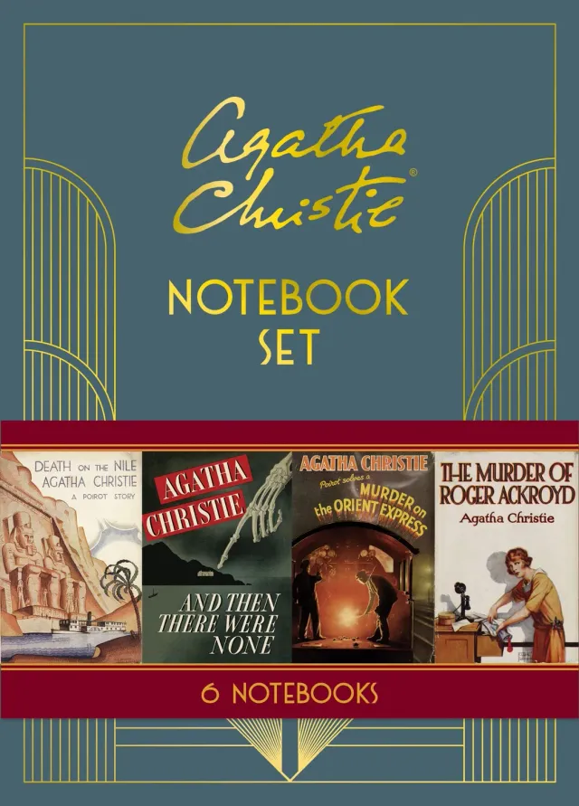 Abrams and Chronicle Agatha Christie notatboksett 6-pak linjert