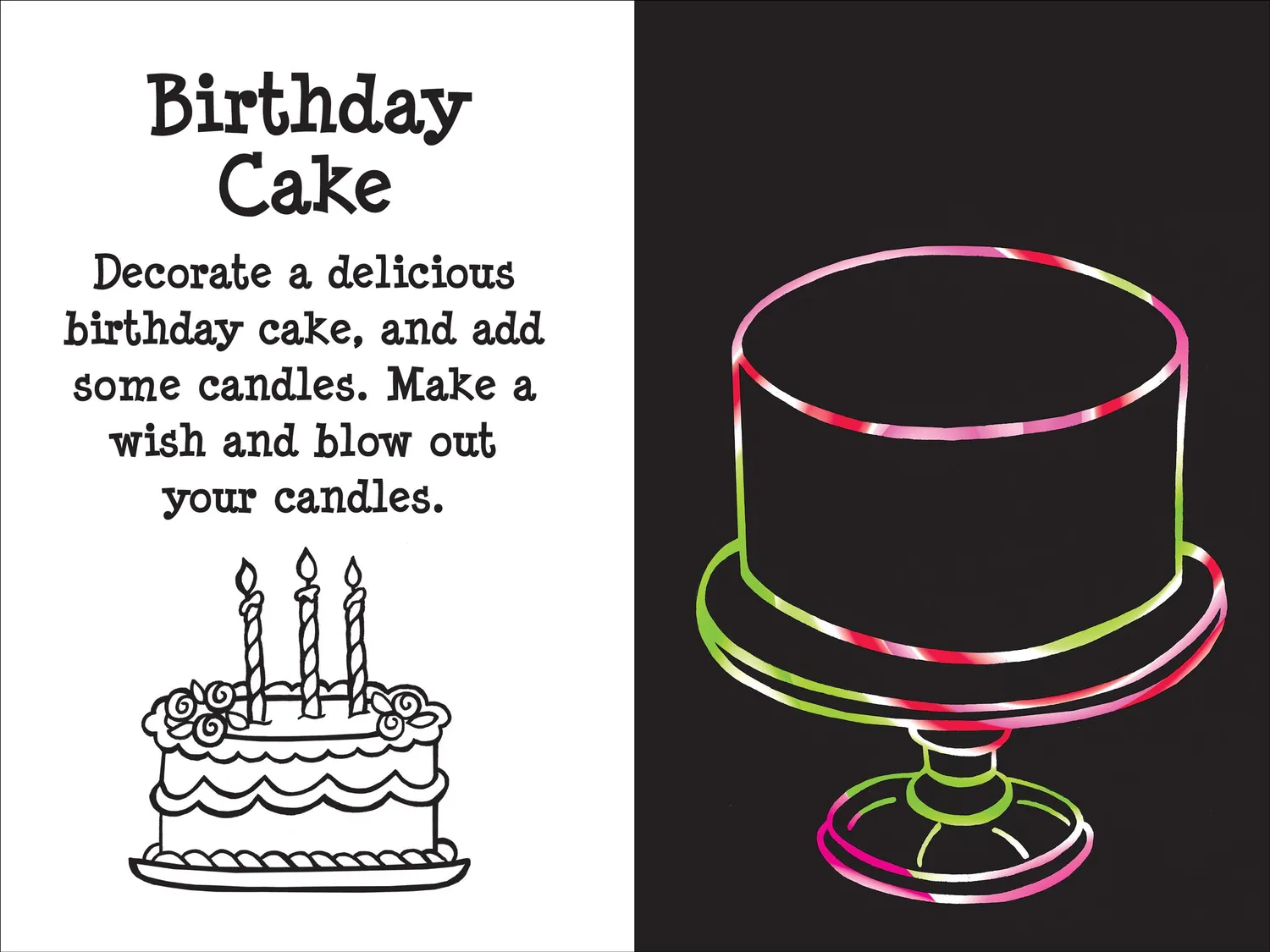Peter Pauper Press Scratch and Sketch Happy Birthday aktivitetsbok bursdag