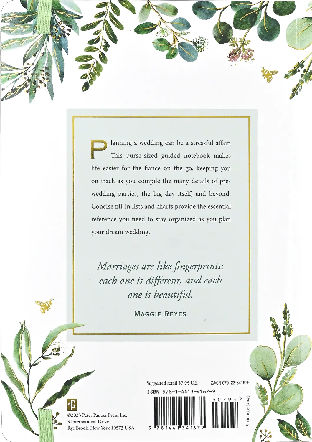 Peter Pauper Press Wedding Planner Eucalyptus bryllupsplanlegger