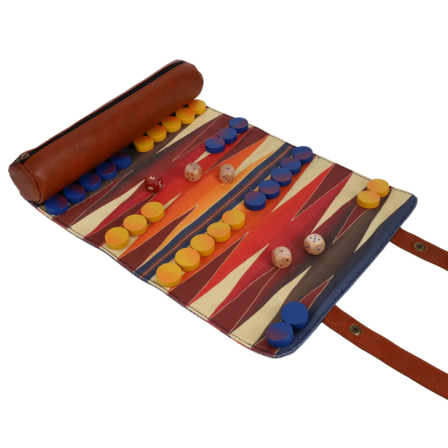 Abrams and Chronicle Pendleton Serape Pattern Backgammon reisespill