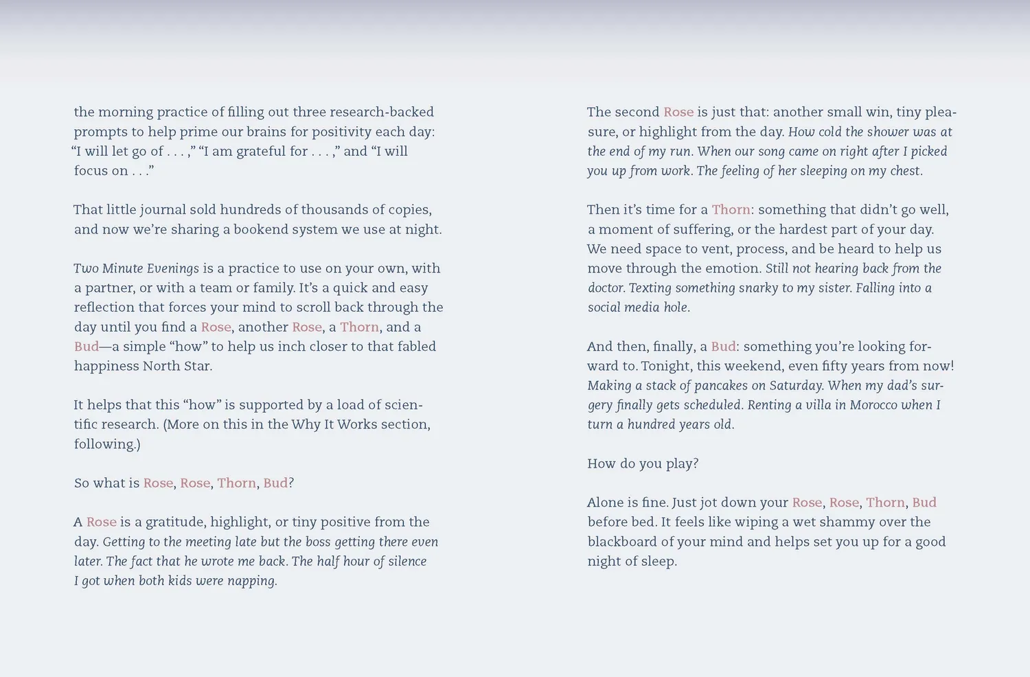 Abrams and Chronicle Two Minute Evenings journal kveldsrefleksjon