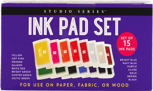 Peter Pauper Press Studio Series stempelputesett 15 farger dye