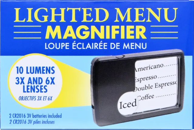 Peter Pauper Press Lighted Menu Magnifier lupe med lys