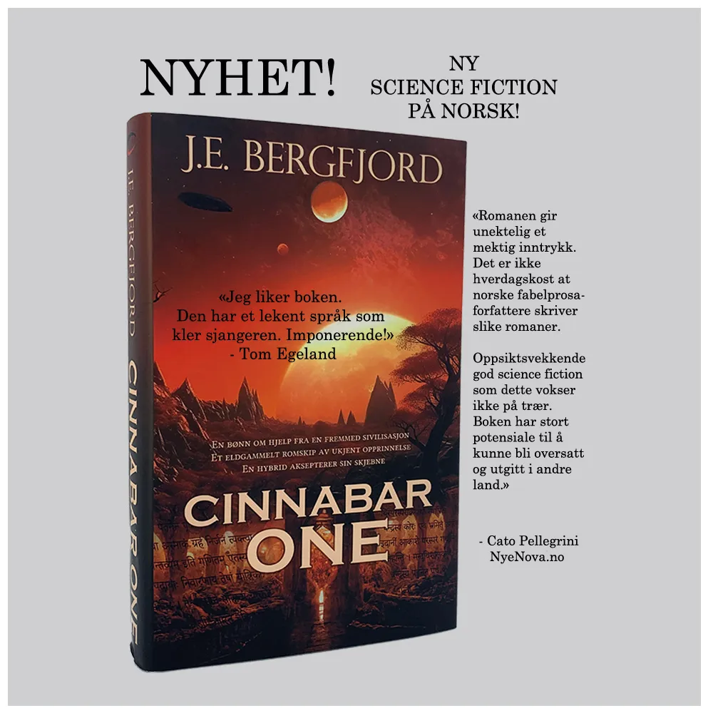 Kaleri Forlag Cinnabar One softcover 454 sider norsk