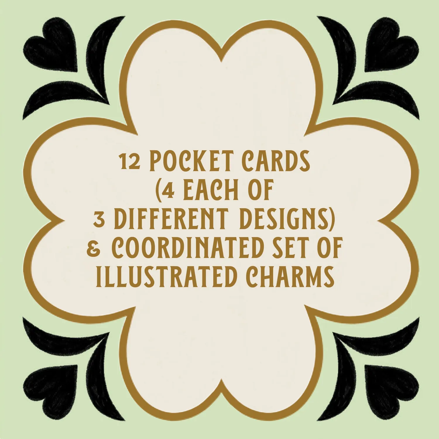Chronicle Books Luck, Love & Dreams Charm Cards kort 12-pakn viktoriansk