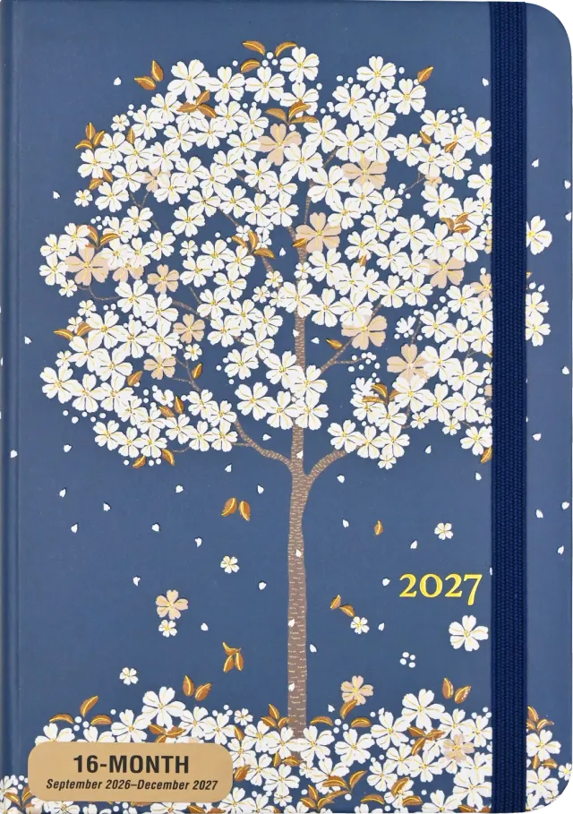Peter Pauper Press Falling Blossoms 2027 ukeplanlegger 16 mnd