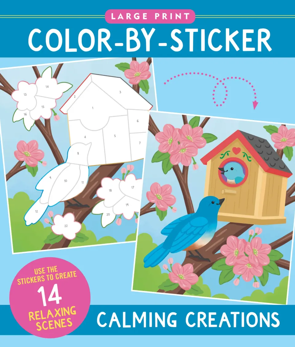 Peter Pauper Press Calming Creations klistrebok stor skrift