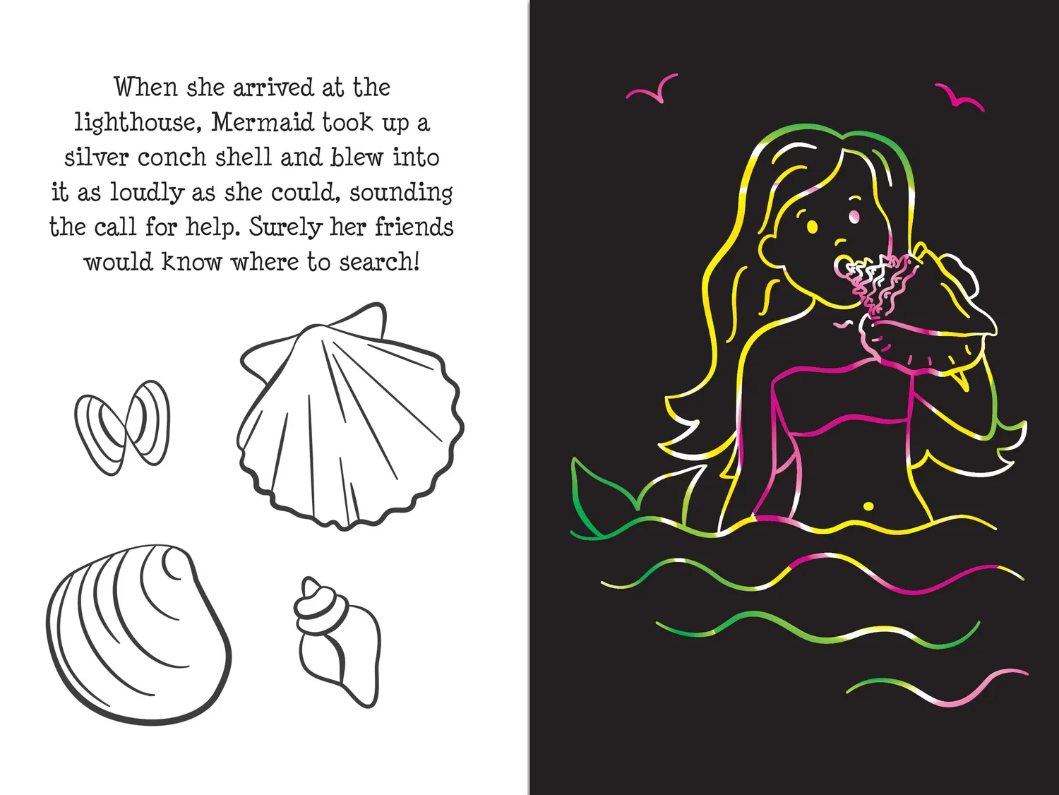 Peter Pauper Press Scratch and Sketch Mermaid Adventure skrapebok barn
