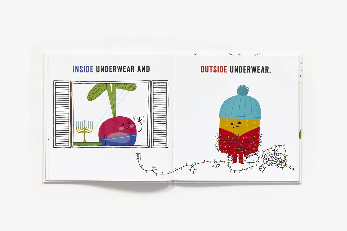 Appleseed Vegetables in Holiday Underwear bildebok innbundet jul