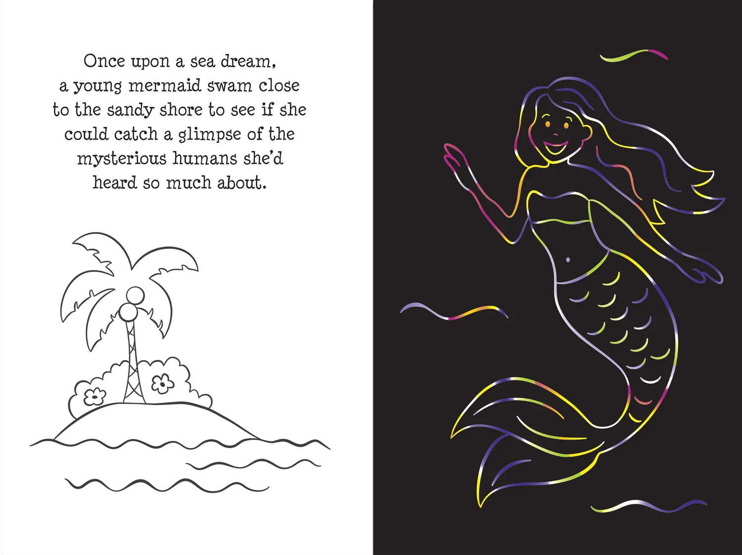Peter Pauper Press Scratch and Sketch Mermaid Adventure skrapebok barn