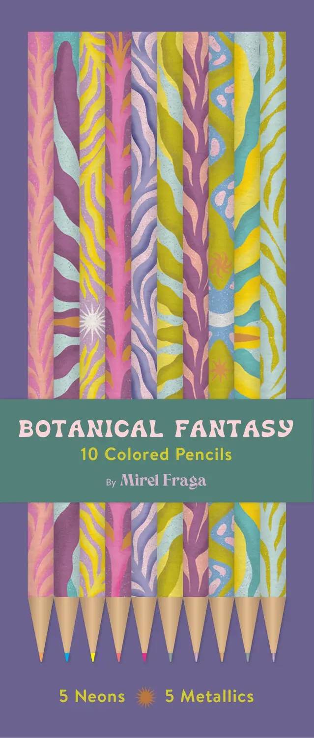 Chronicle Books Botanical Fantasy fargeblyanter 10-pakn neon