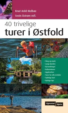 Bokia 40 trivelige turer i Østfold pocket pent brukt turkart