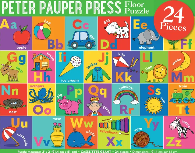 Peter Pauper Press Alphabet gulvpuslespill 24 brikker