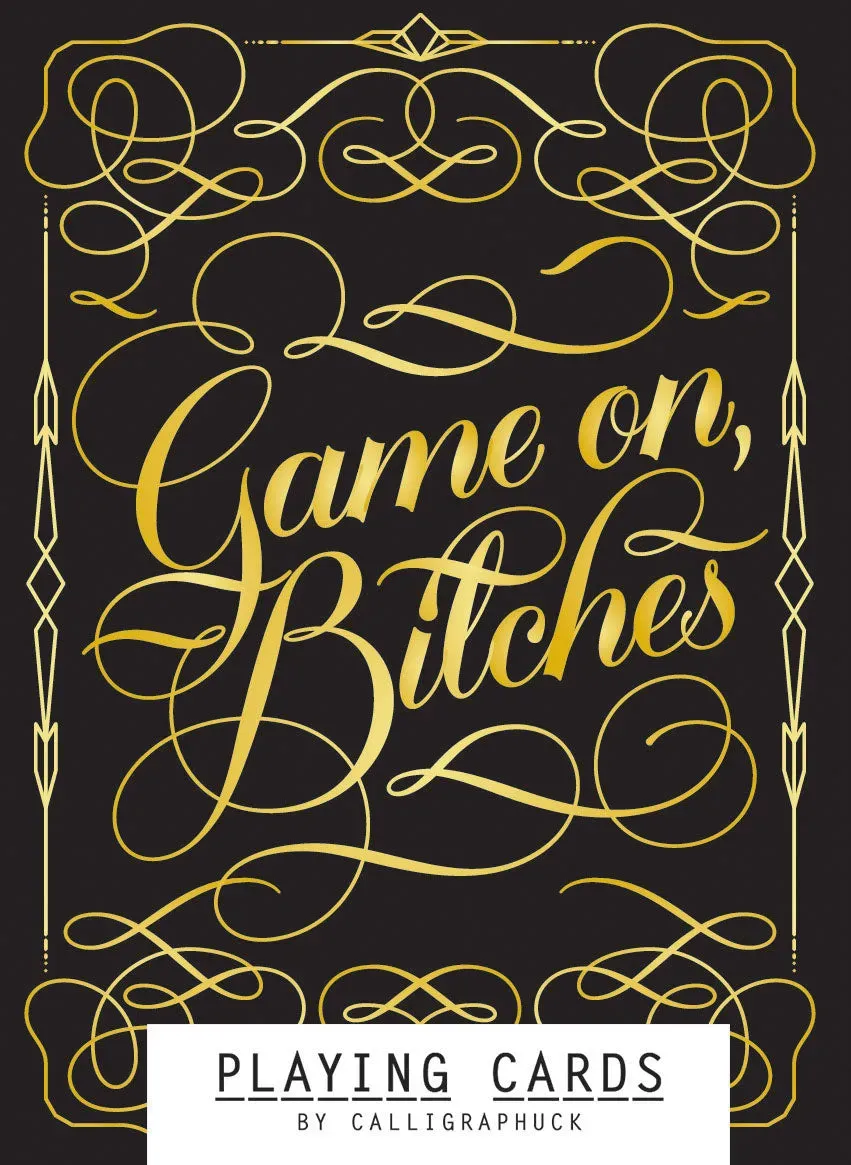 Chronicle Books Calligraphuck Game On Bitches spillkort