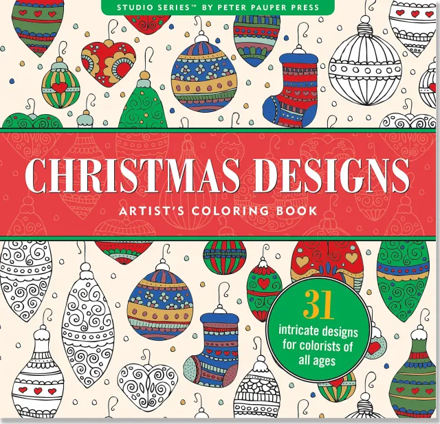 Peter Pauper Press Christmas Designs fargeleggingsbok jul