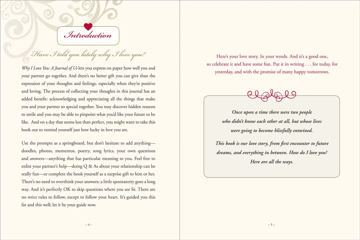 Peter Pauper Press Why I Love You journal for par innbundet