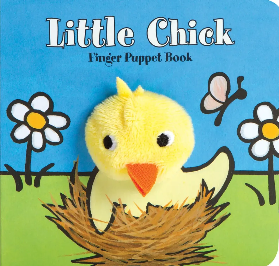 Abrams and Chronicle Little Chick pekebok med fingerdukke