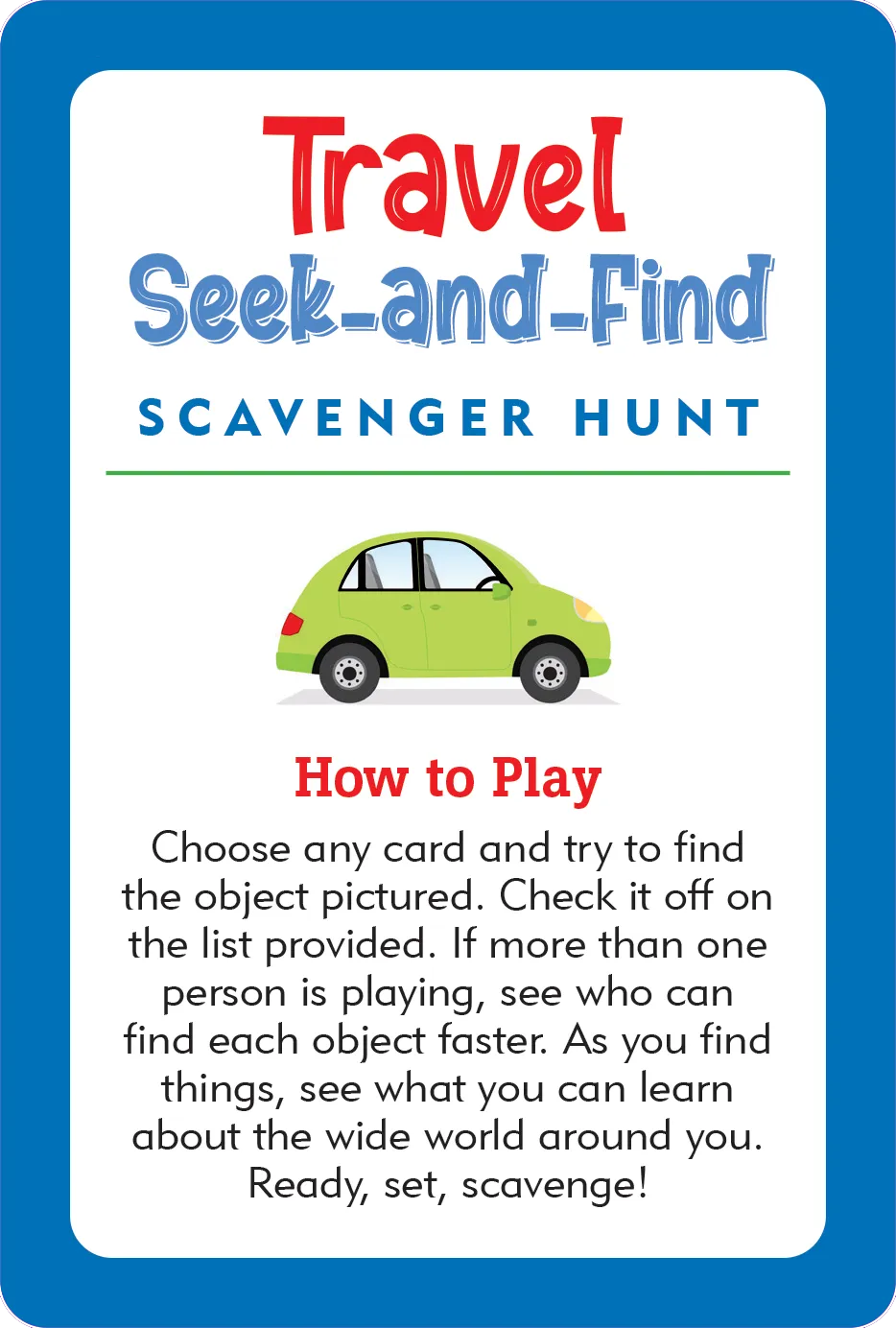 Peter Pauper Press Travel Seek-and-Find kortspill 51 kort