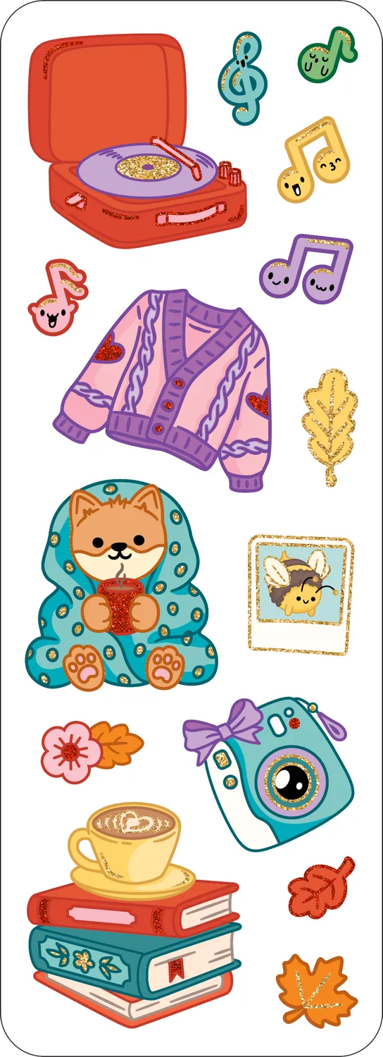 Peter Pauper Press Cute & Cozy klistremerkesett 80 stk