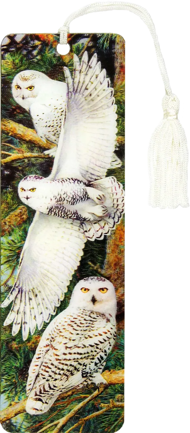 Peter Pauper Press Snowy Owl 3-D bokmerke ugle