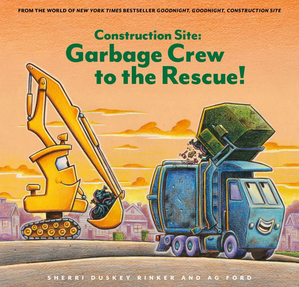 Abrams and Chronicle Goodnight Construction Site Garbage Crew barnebok innbundet rim