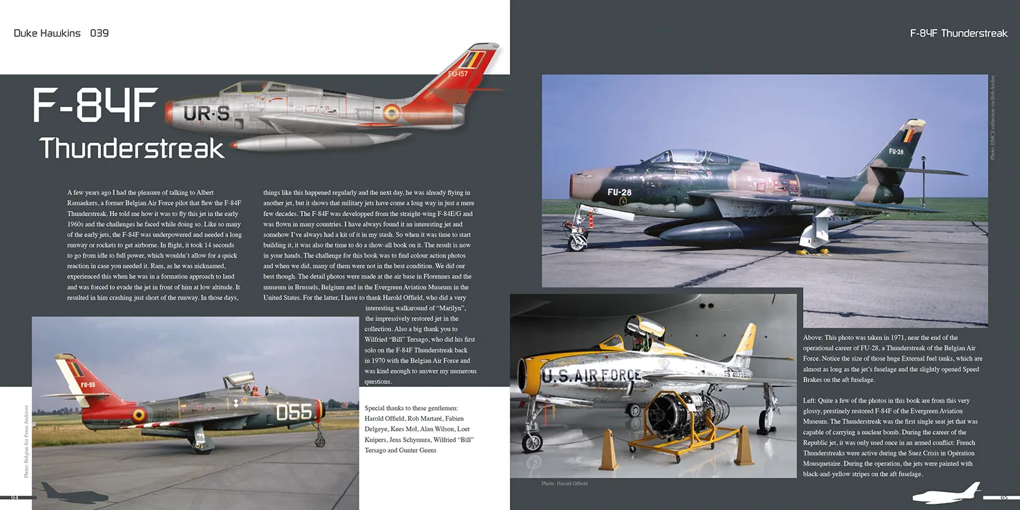 Duke Hawkins Republic F-84F Thunderstreak bok 84 sider