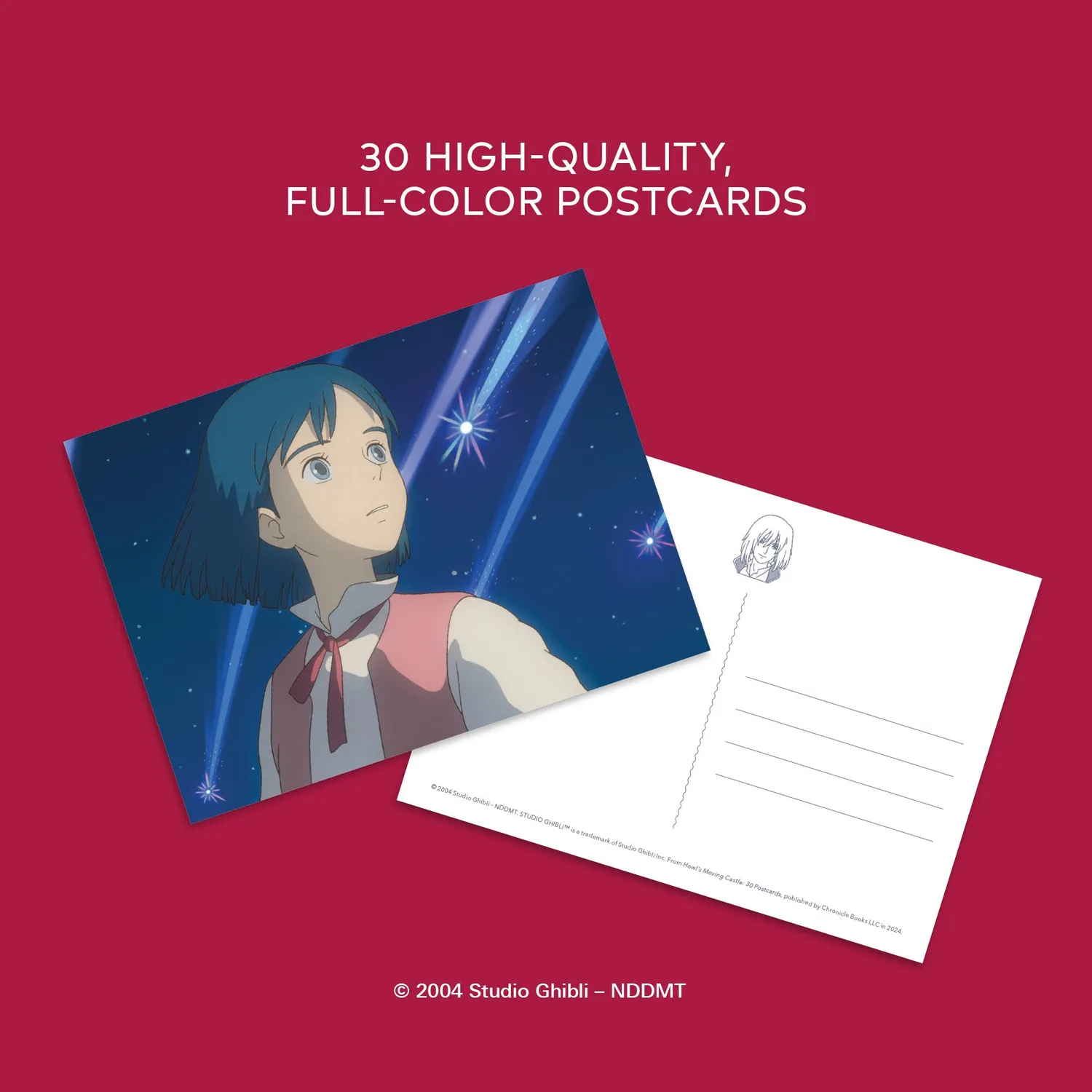 Studio Ghibli Howl's Moving Castle postkortbok 30 kort