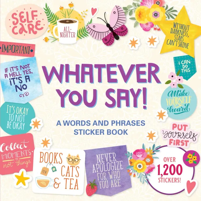 Peter Pauper Press Whatever You Say klistremerkebok 1200 stk