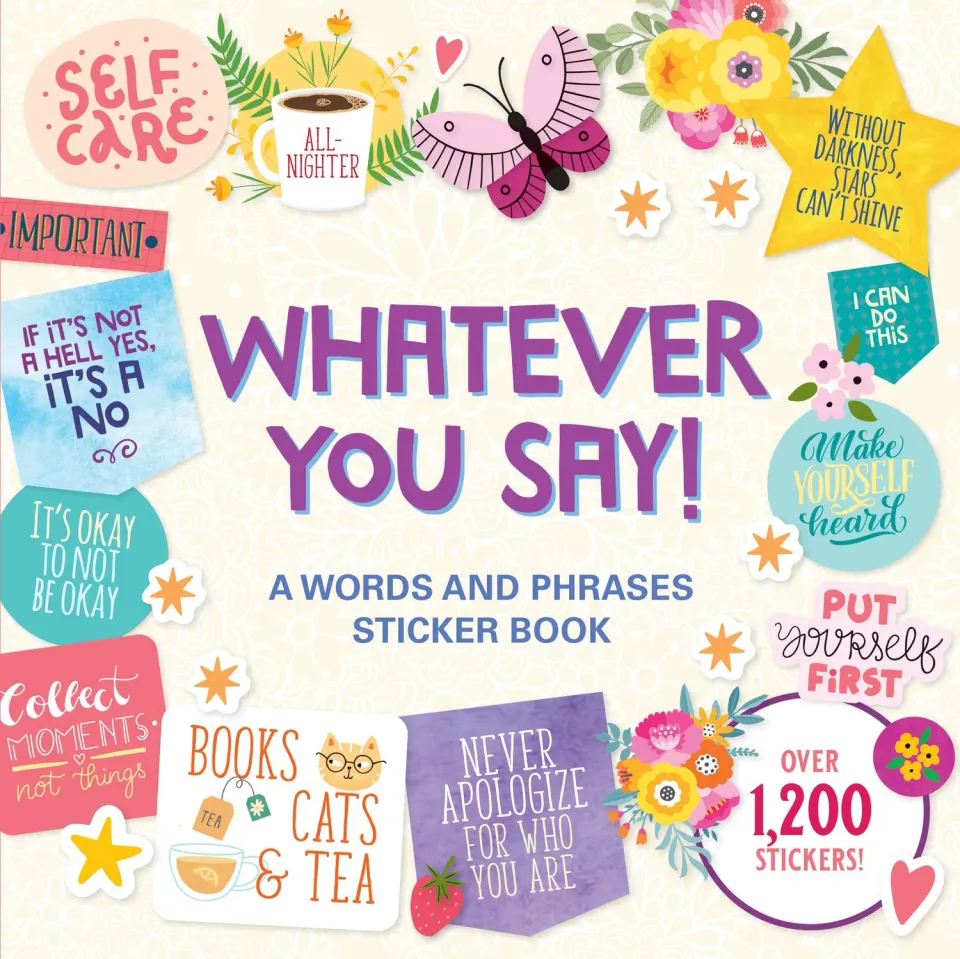 Peter Pauper Press Whatever You Say klistremerkebok 1200 stk